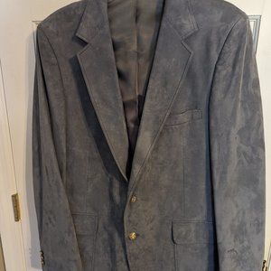 Golden Lancer Men's Suede Powder Blue Blazer sz 42 Imported Materials USA Made